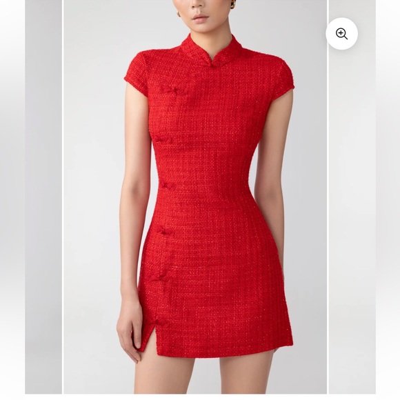 NWT Sau Lee Natasha Cap Sleeve Minidress Red size 0 - Picture 5 of 11